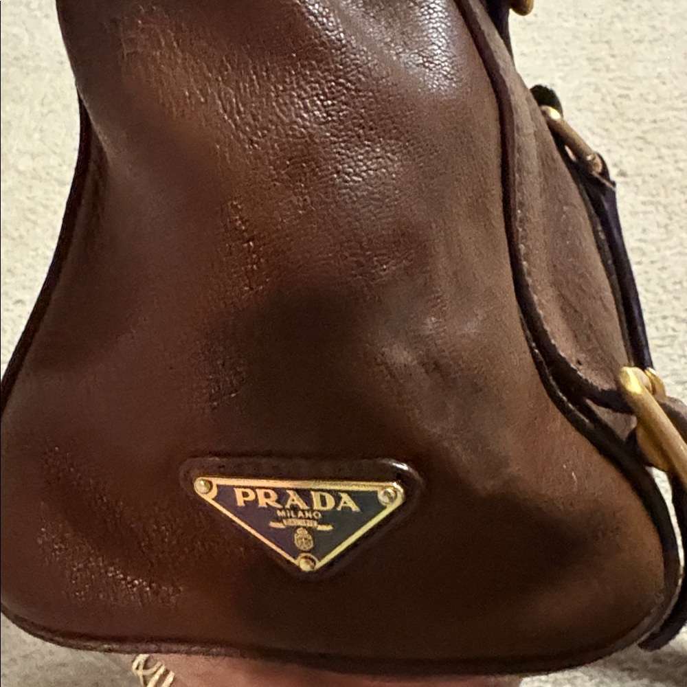 Prada Dark Brown Leather Shoulder Bag - Picture 16 of 17